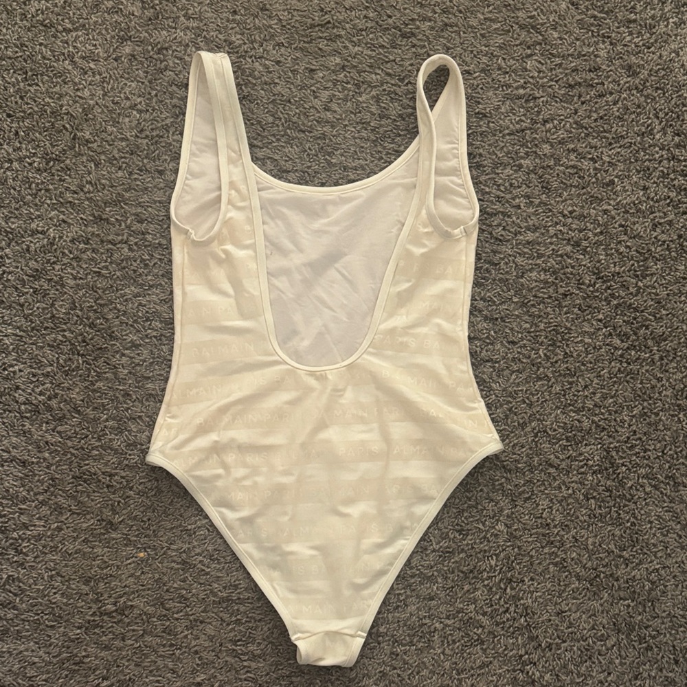 Balmain Ivory Logo Bodysuit/bathing suit - Picture 5 of 6